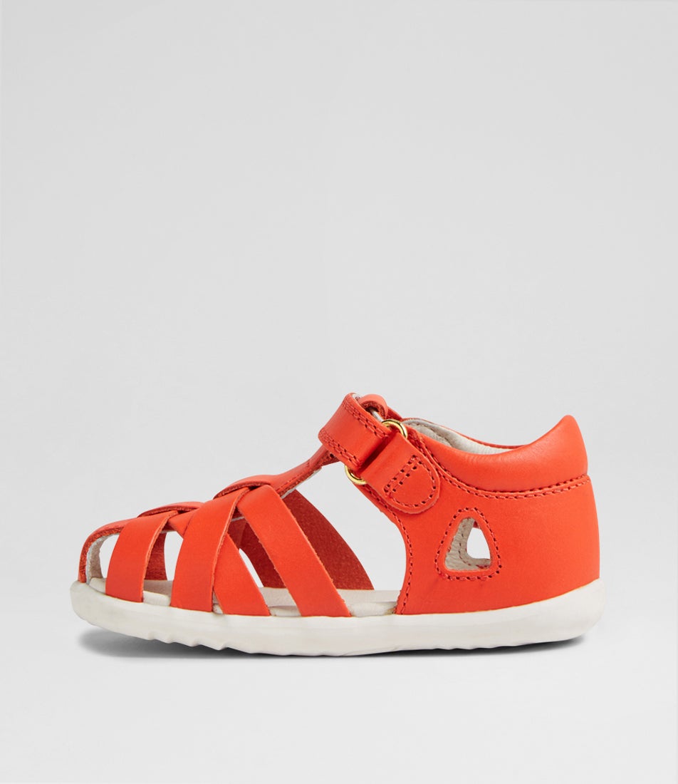 Su Tropicana 2 Infant Tangerine Leather Flat Shoes