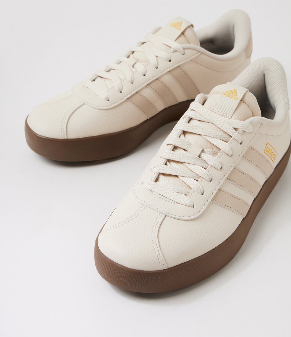 Vl Court 3 M Alumina Wonder Beige Gold Fabric Sneakers