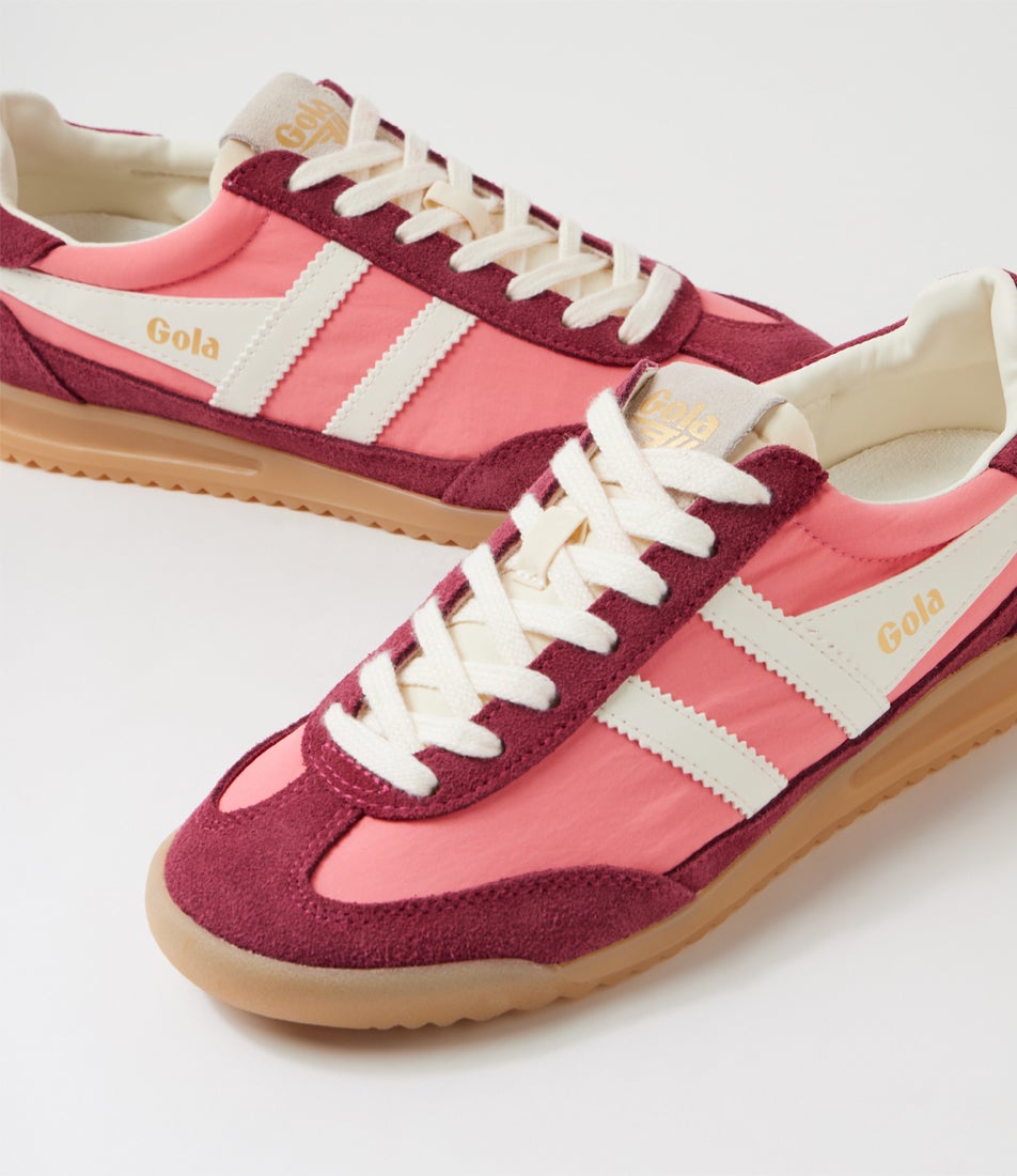 Firefly W Bubblegum Cerise White Suede Nylon Sneakers