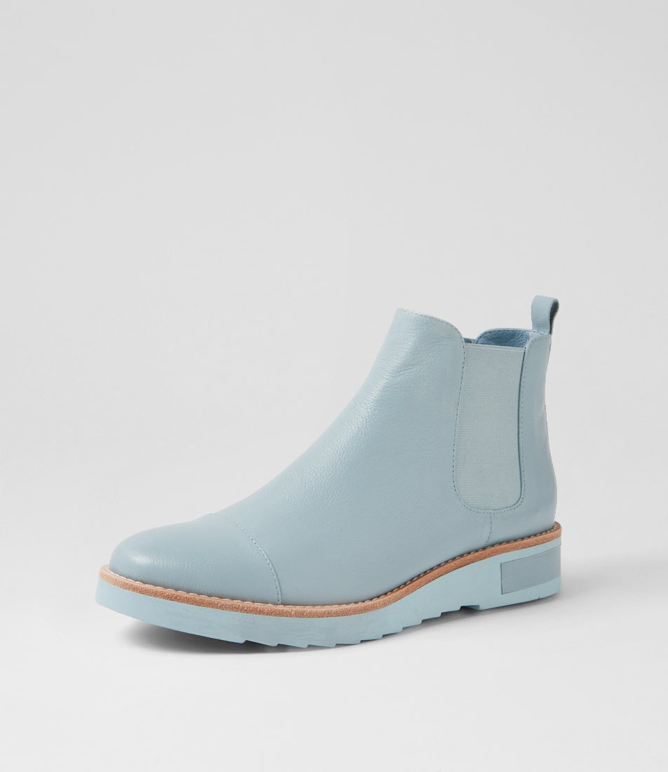 Raquel Denim Leather Ankle Boots