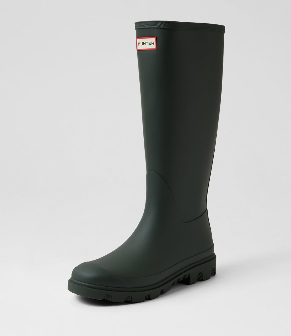 Downpour Tall Dark Olive Rubber Knee High Boots