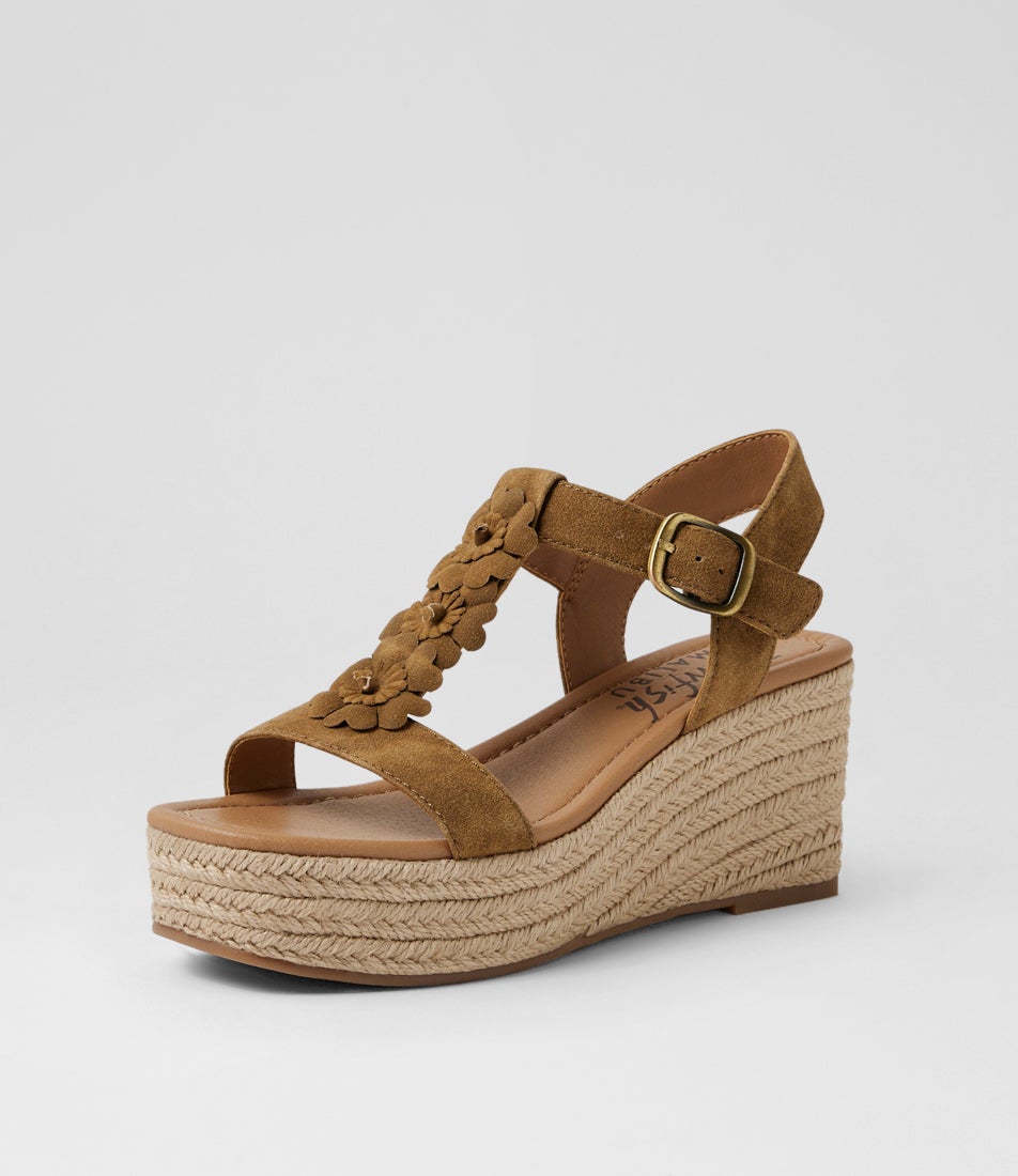 Annika2 Dark Sand Microsuede Sandals