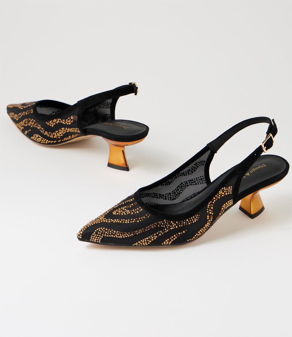 Lenship Black Bronze Multi Heels
