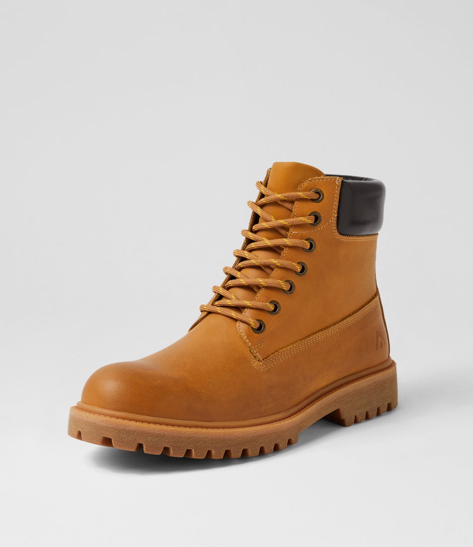 Flora Mustard Leather Lace Up Boots Flora Mustard Leather Lace Up Boots