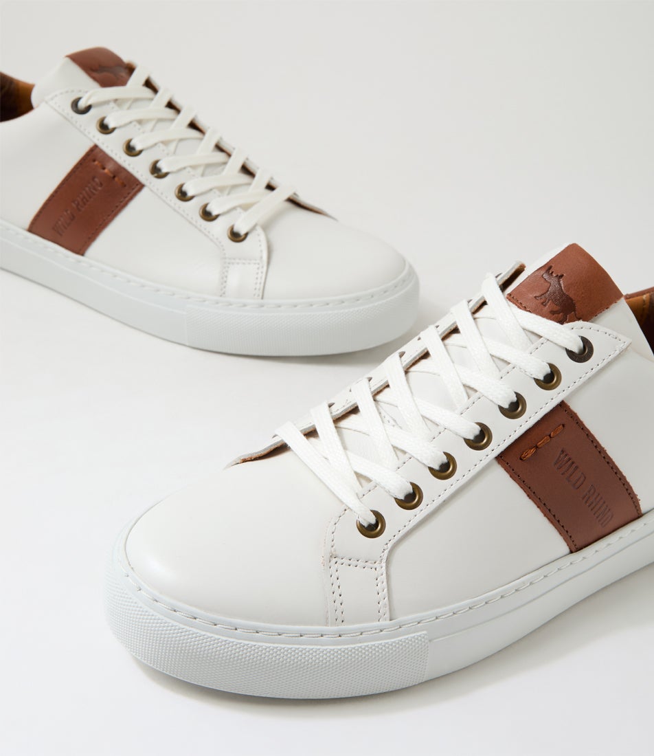 Slide White Leather Sneakers