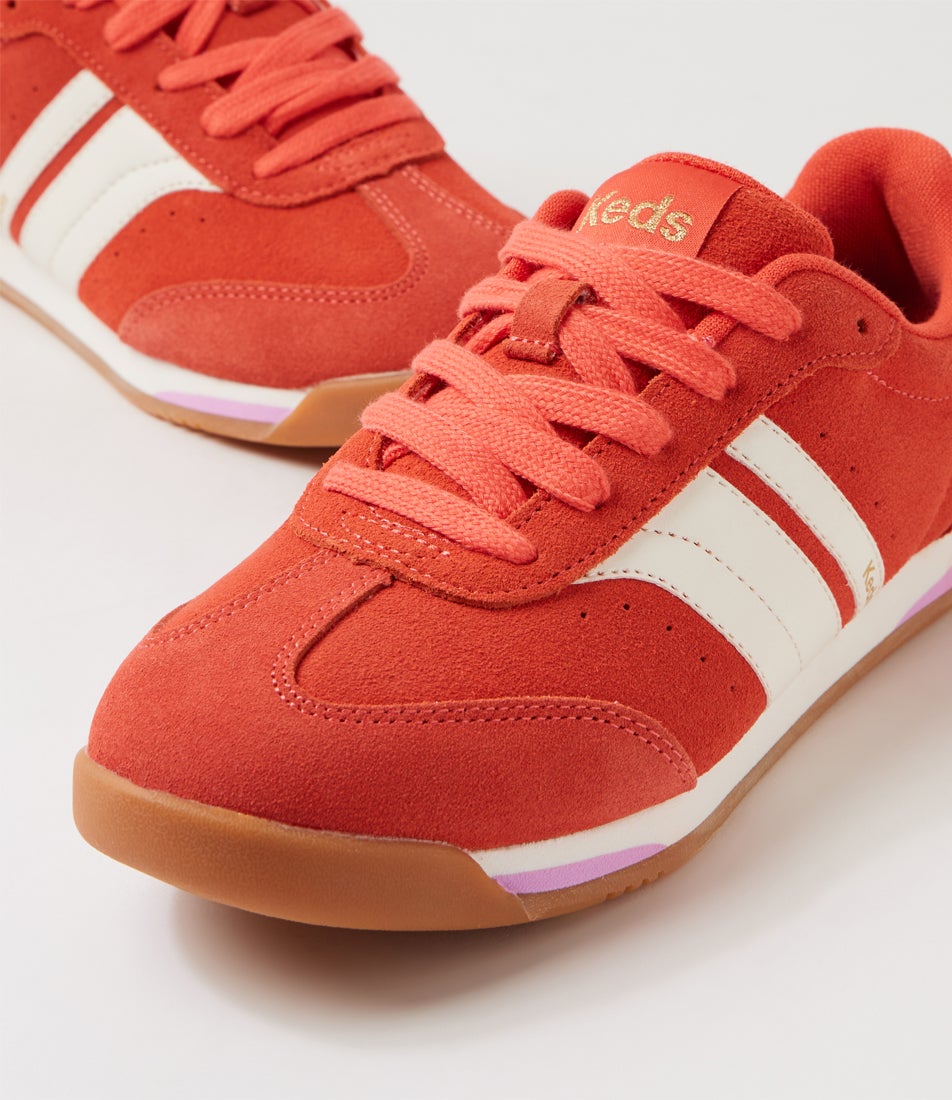 Revival Orange Snow White Leather Sneakers
