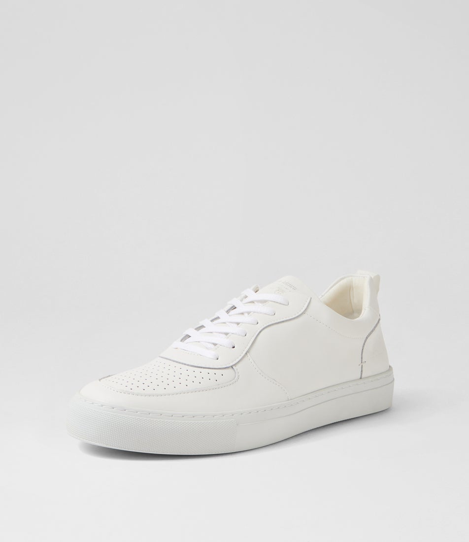 Sleet White Leather Sneakers