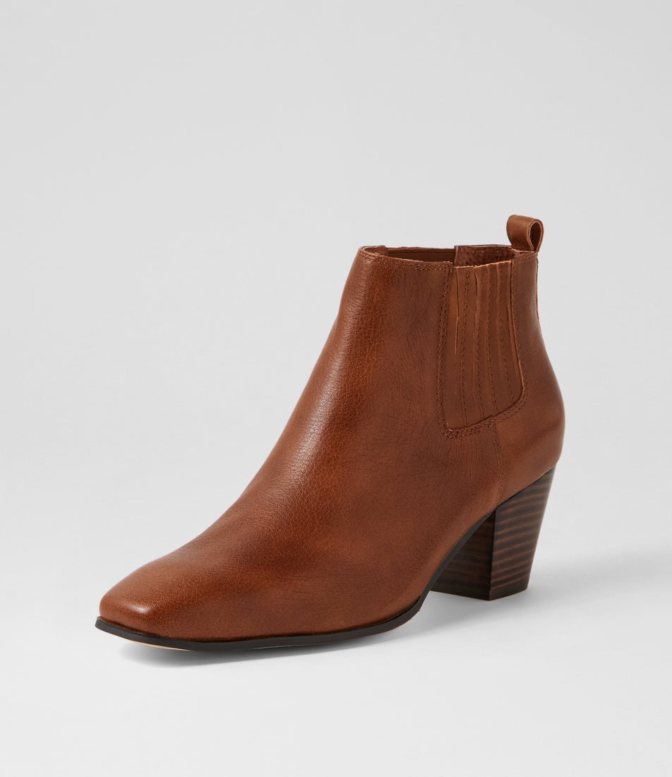 Rococo Whiskey Leather Ankle Boots