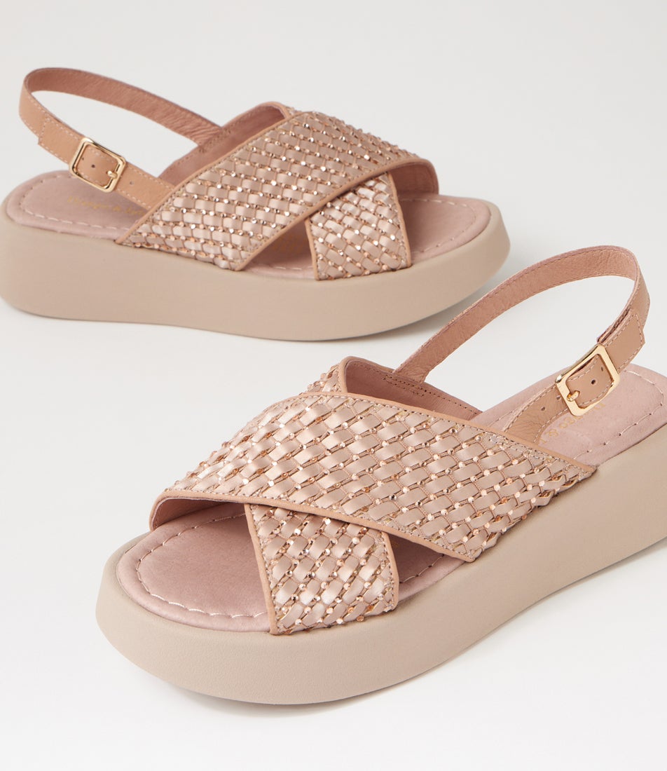 Azur Nude Leather Sandals