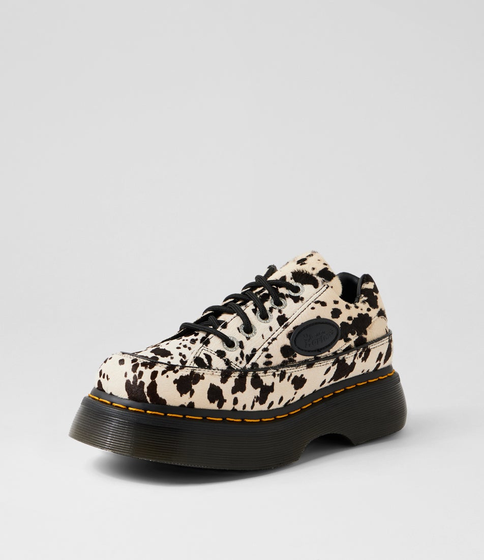 Buzz Dalmation Print Pony Lace Up Flats