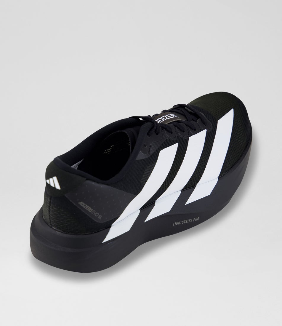 Adizero Evo Sl Youth Core Black White Fabric Sneakers
