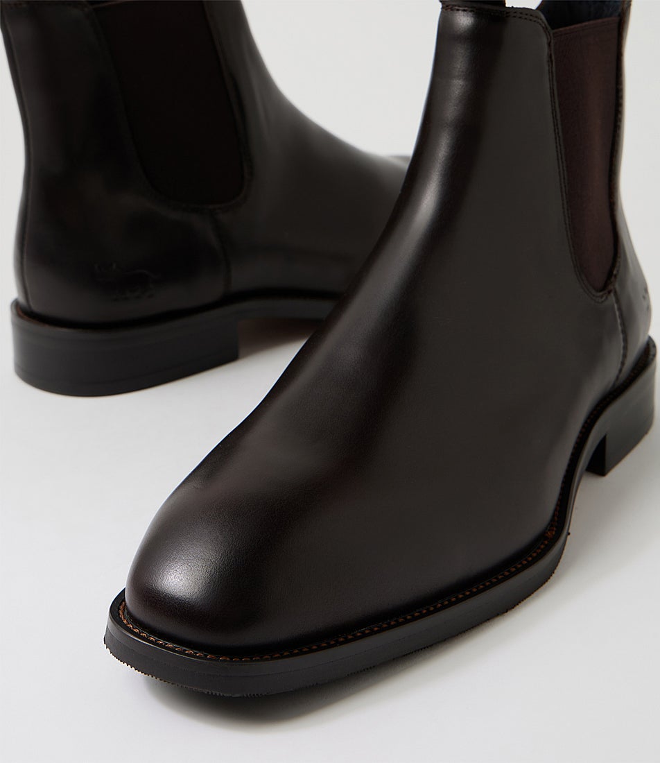 Rancher Dark Brown Leather Chelsea Boots