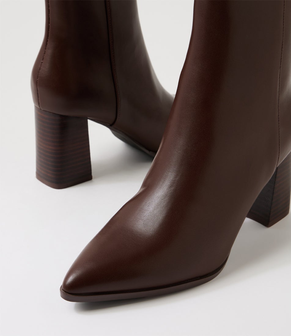 Maxine Chocolate Brown Ankle Boots