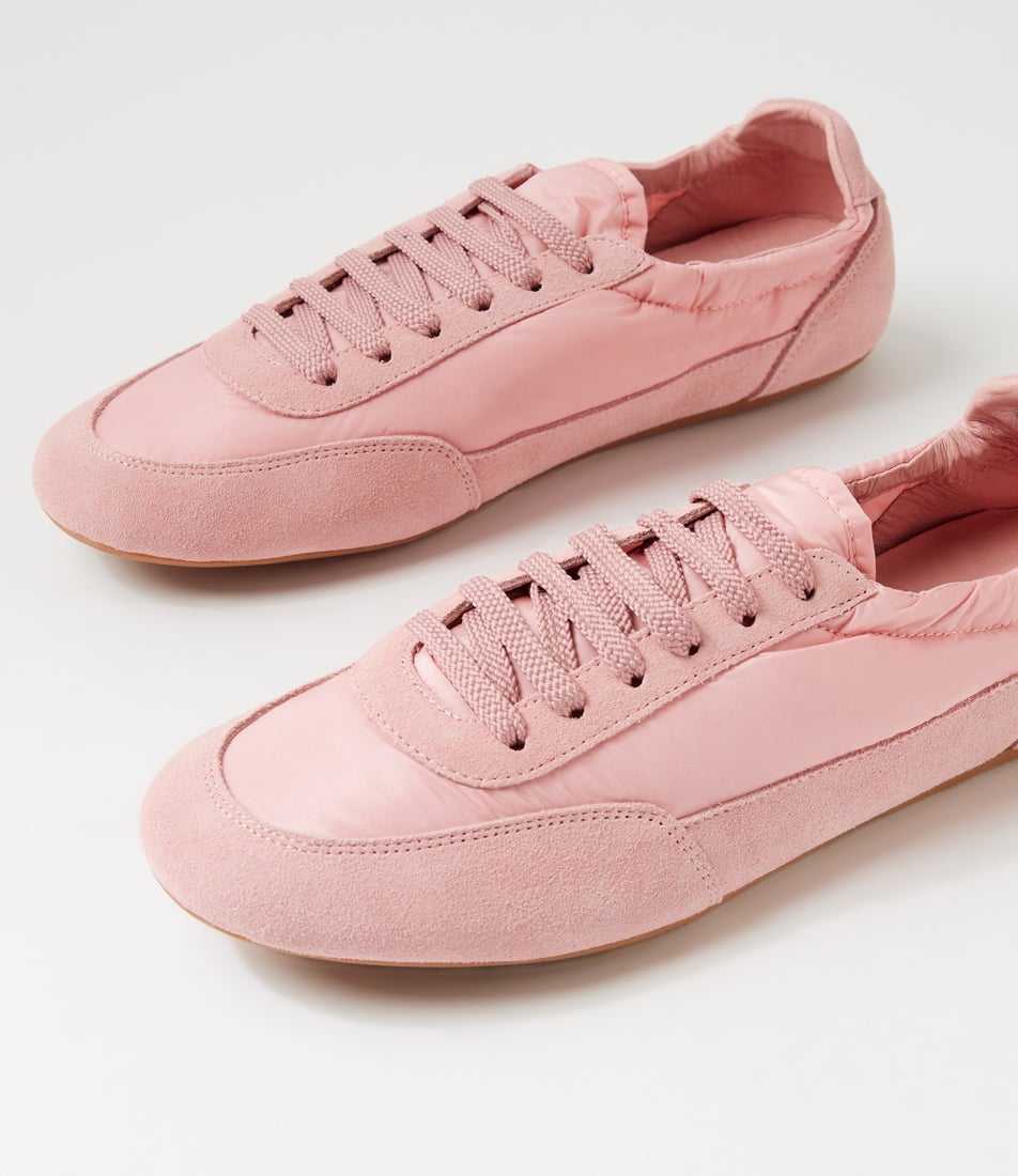 Brinkle Pink Suede Fabric Flat Shoes