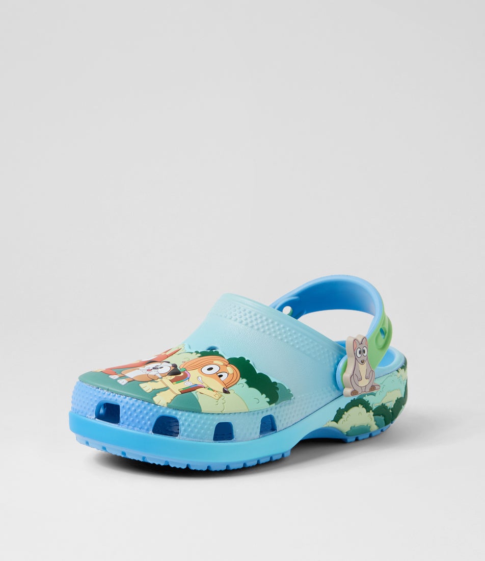 Bluey Classic Clog Toddler Blue Multi Eva Sandals