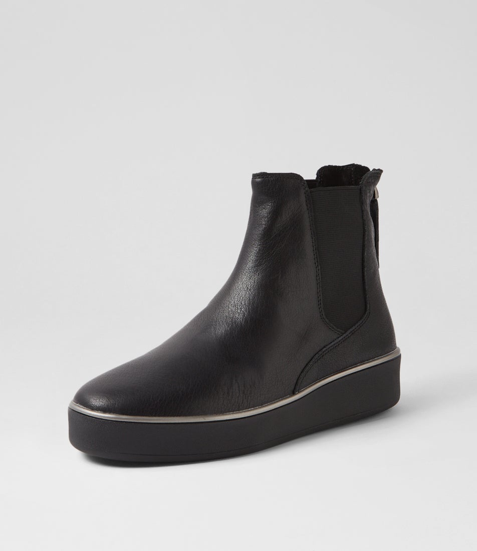 Zorea W Black Leather Ankle Boots