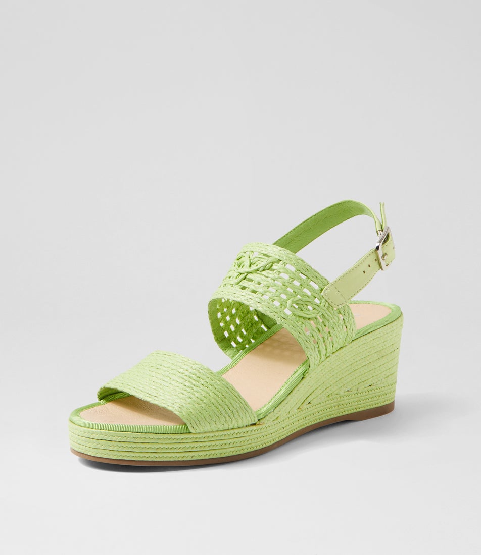 Maric Lime Fabric Sandals