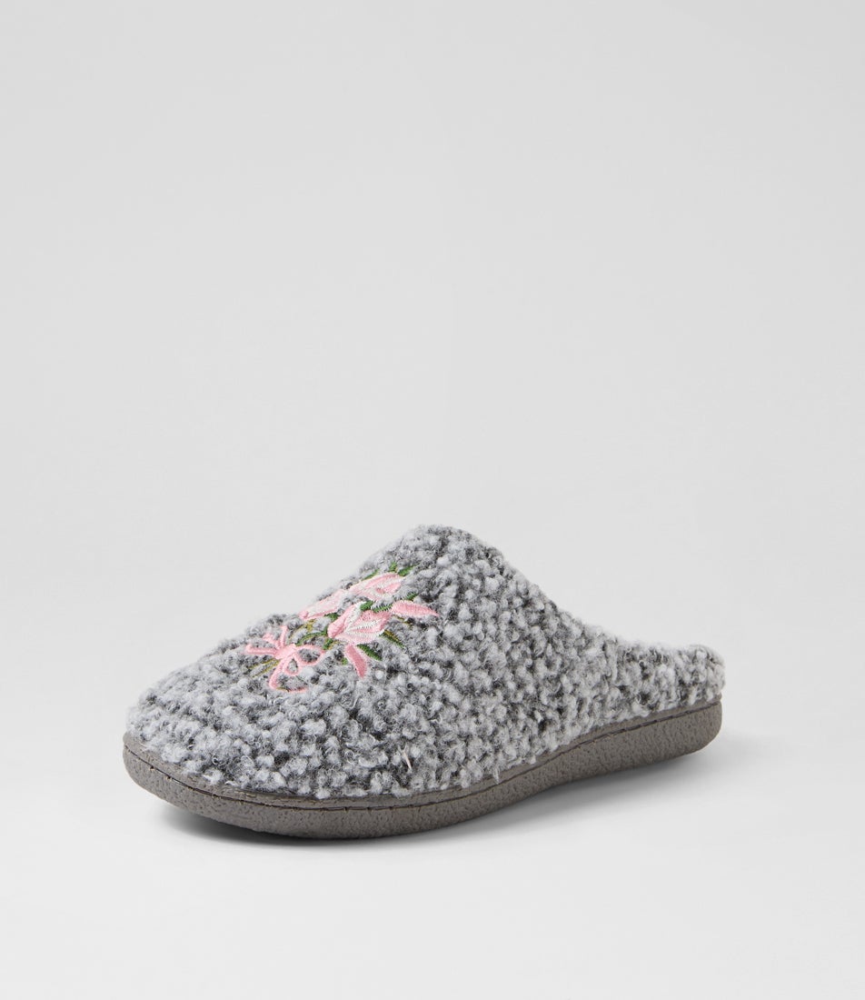 Lucent Light Grey Multi Flat Shoes