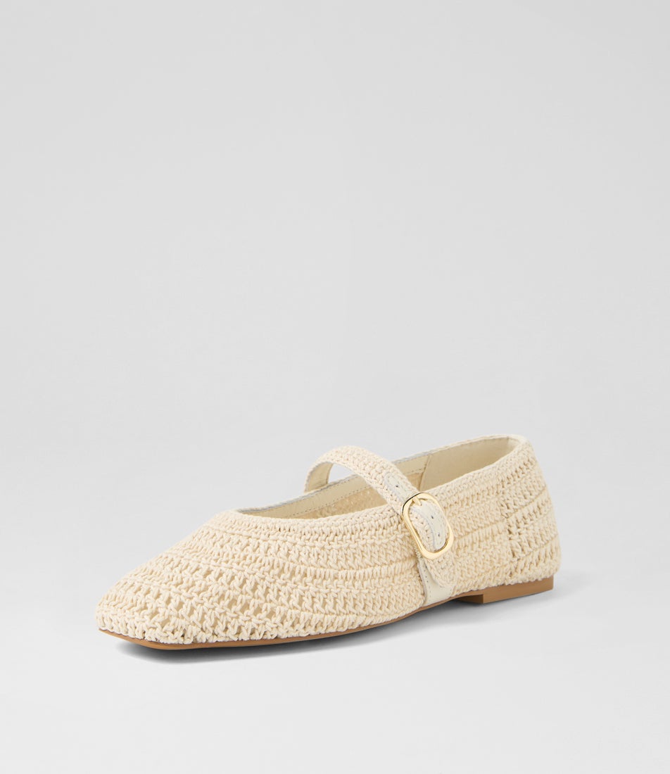 Prado Natural Woven Flat Shoes