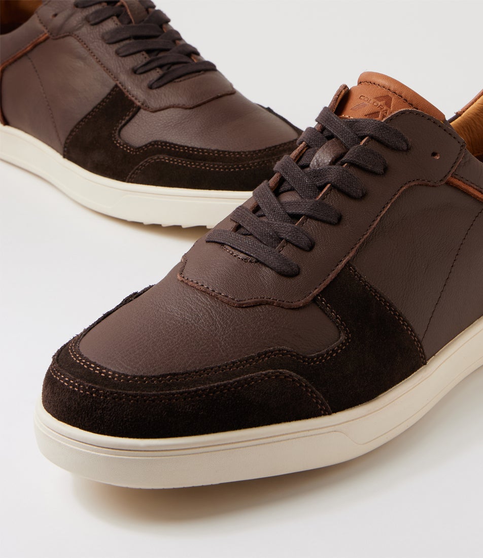 Ascot Brown Leather Sneakers
