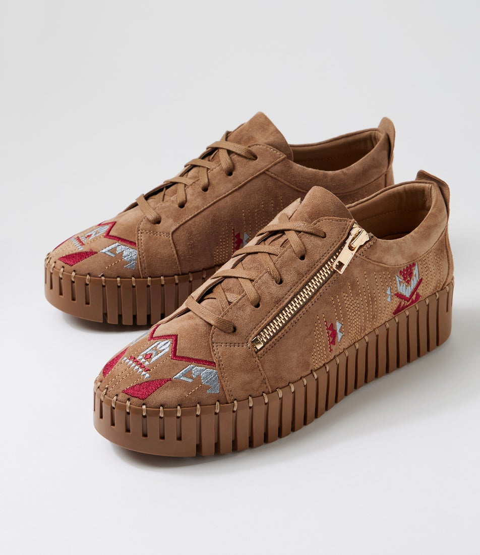 Bolliest Light Choc Multi Suede Sneakers