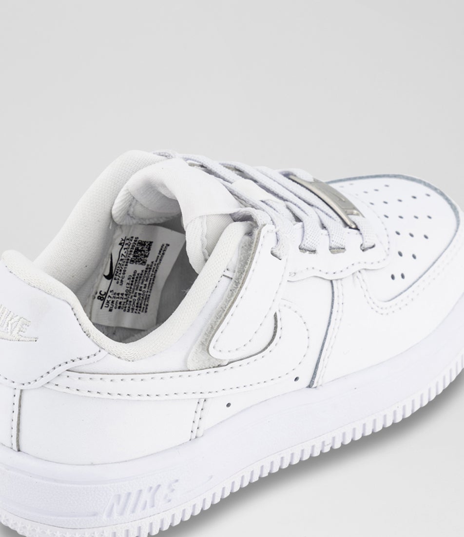 Air Force 1 Easy On Junior White Leather Sneakers