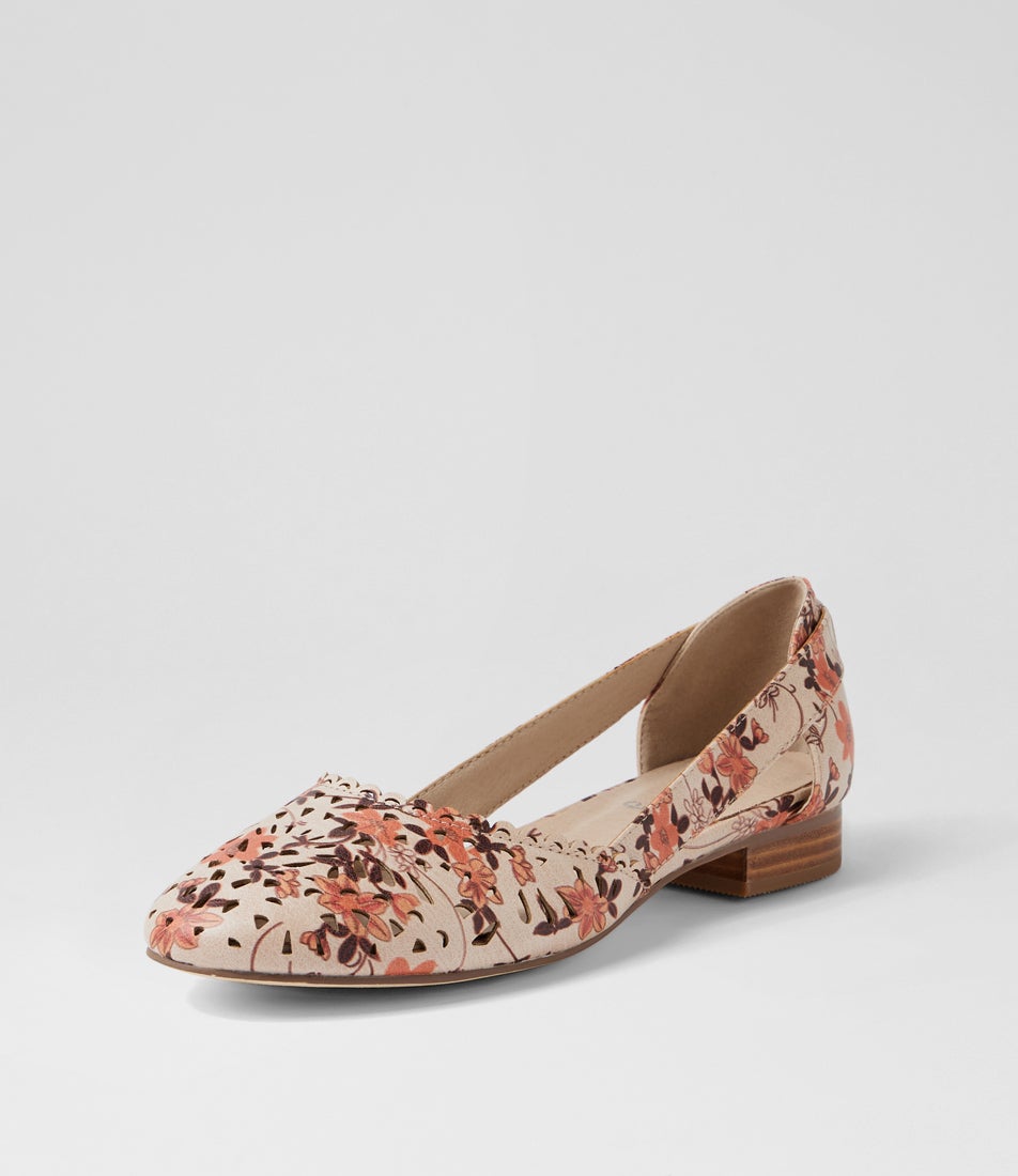 Alkoxy Taupe Vintage Flat Shoes