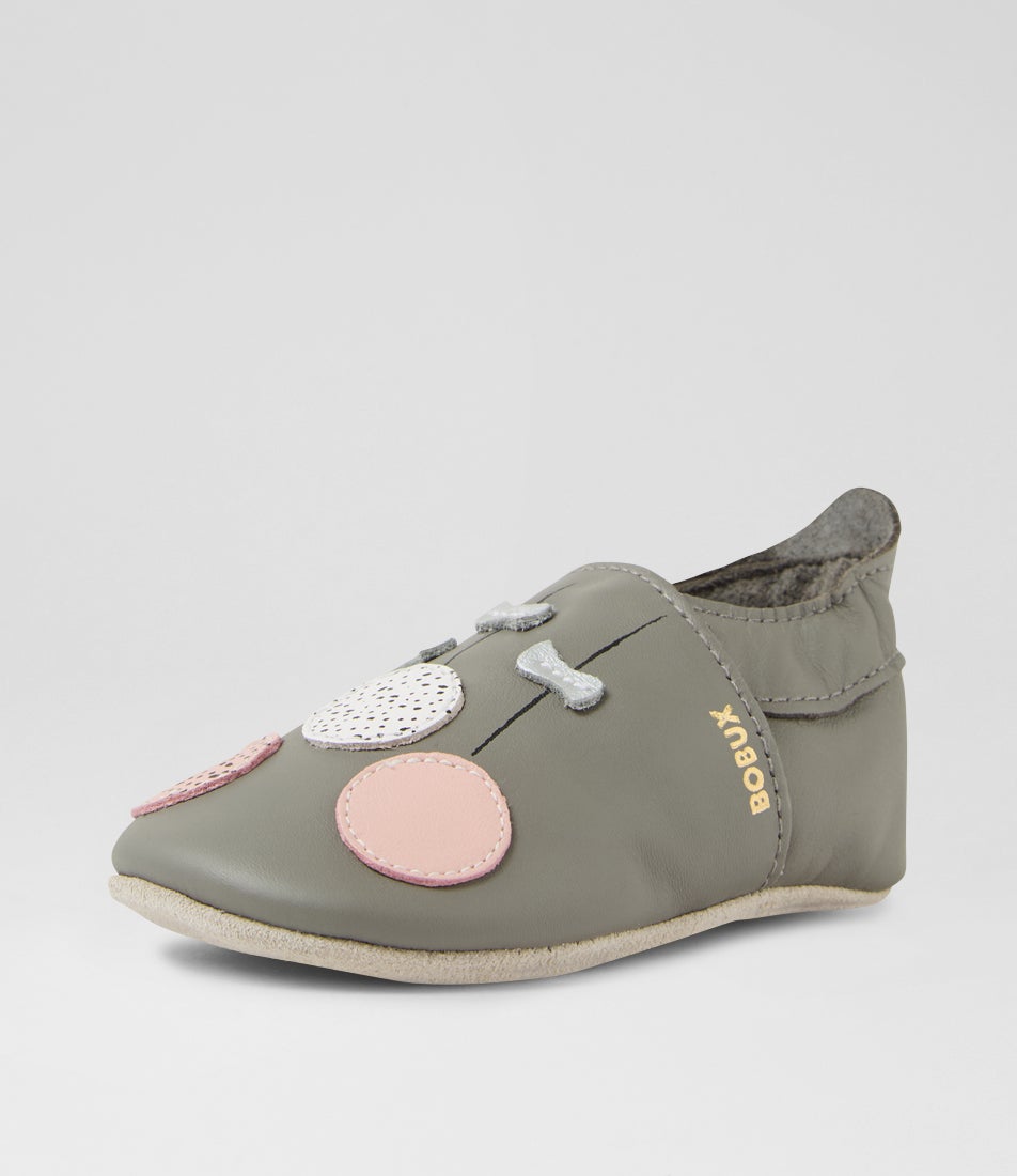 Ss Balloons Infant Grey Leather Flat Shoes