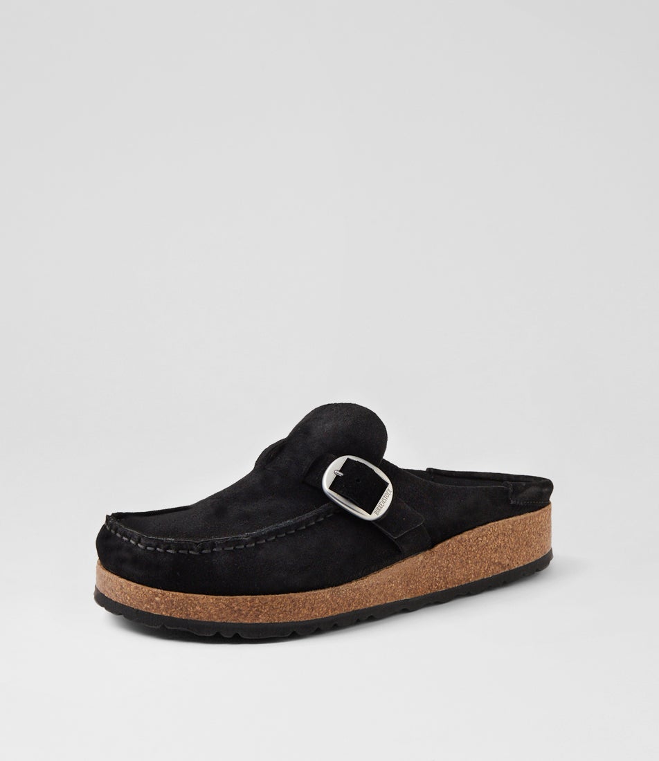 Buckley Black Suede Flat Shoes