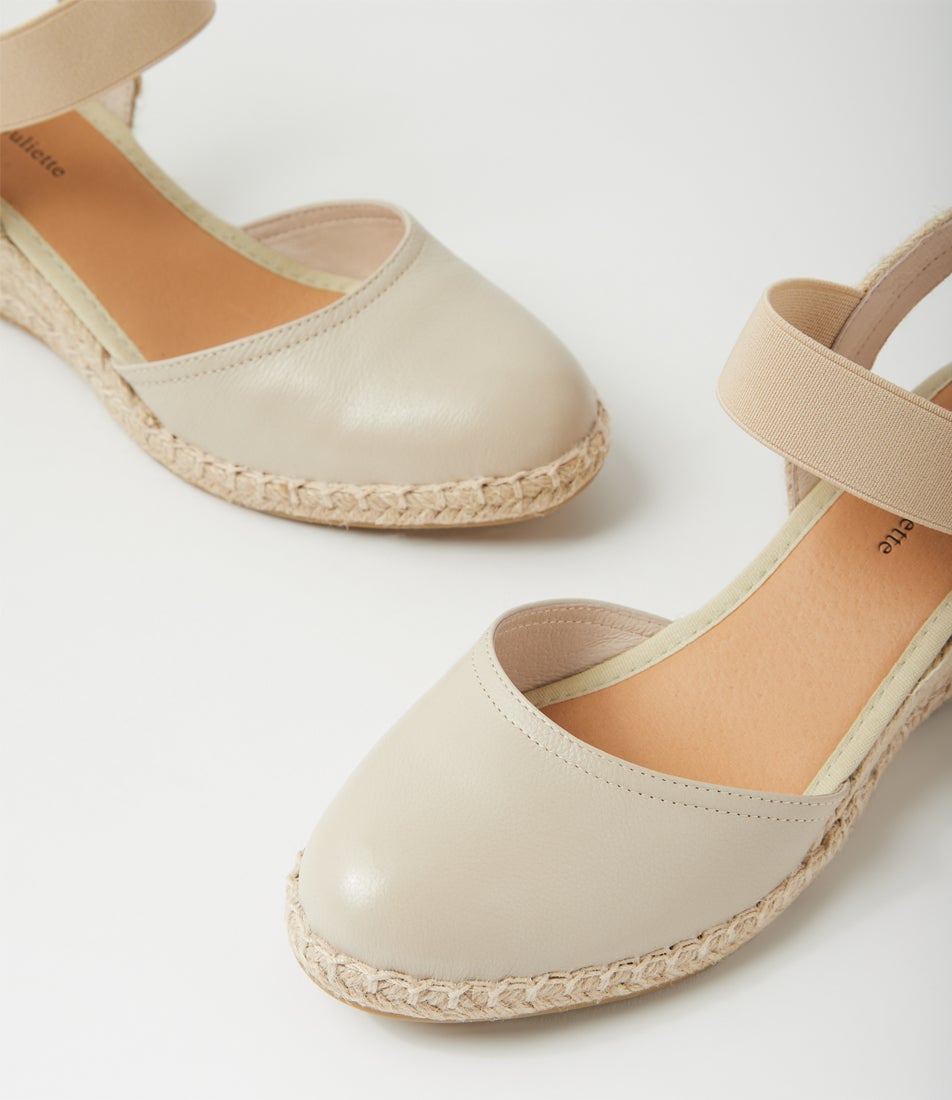 Rhainy Almond Natural Rope Leather Wedges