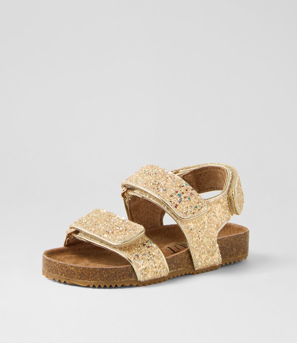 Bowie Sandal Tot Gold Glitter Sandals