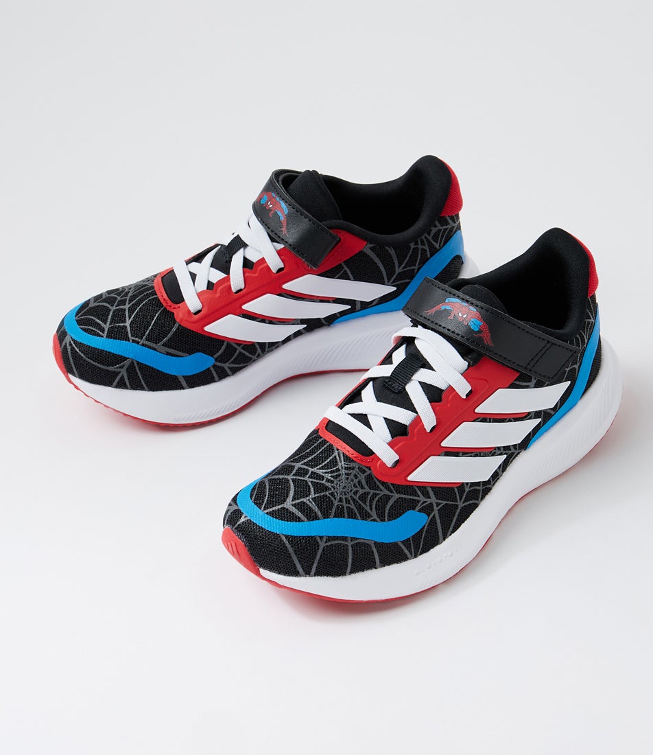 Runfalcon Spiderman Junior Black White Ruby Mesh Sneakers
