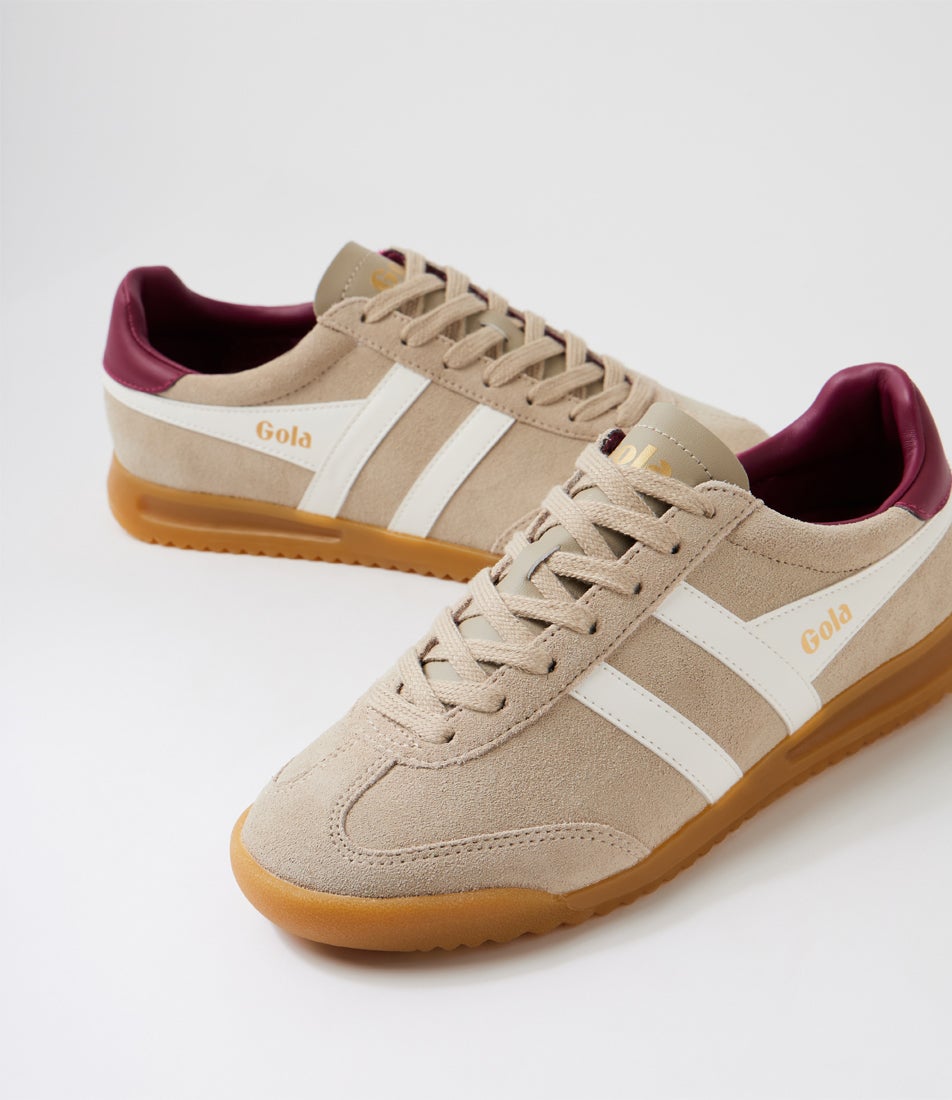 Torpedo W Bone Off White Cerise Suede Sneakers