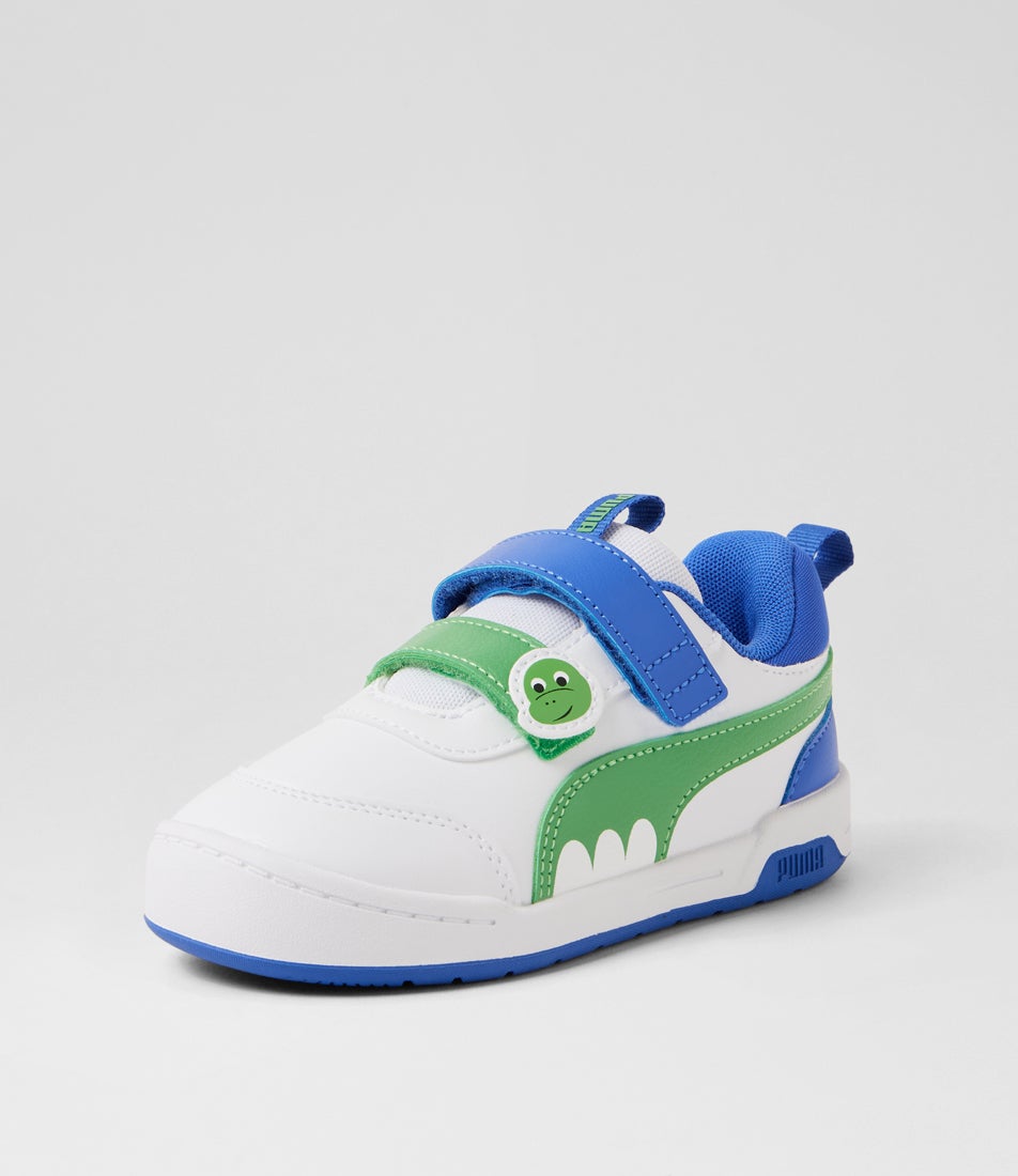 Multiflex Dino Toddler White Green Blue Sneakers