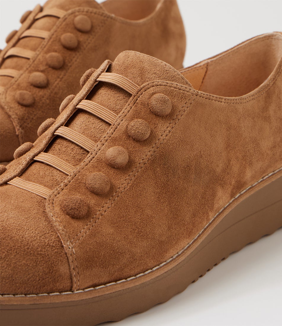 Onava Light Choc Suede Flat Shoes
