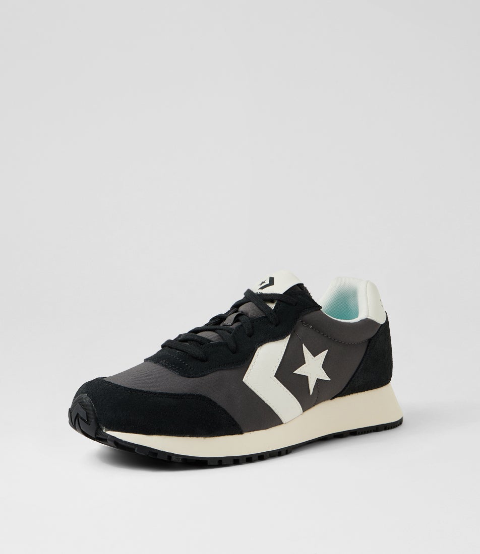 Omega Trainer M Black Dark Matter Suede Mesh Sneakers