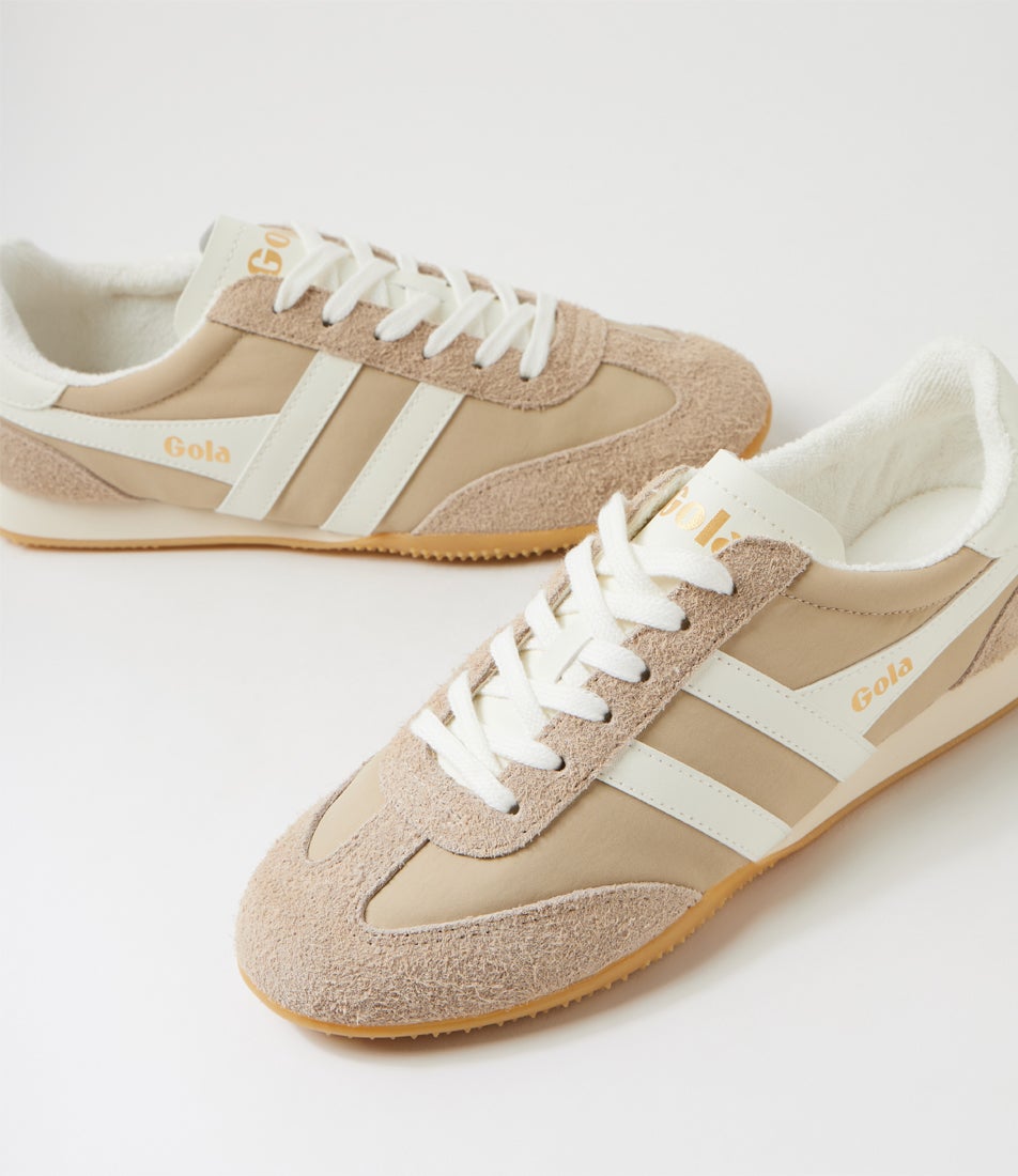 Sprinter W Bone Off White Suede Nylon Sneakers