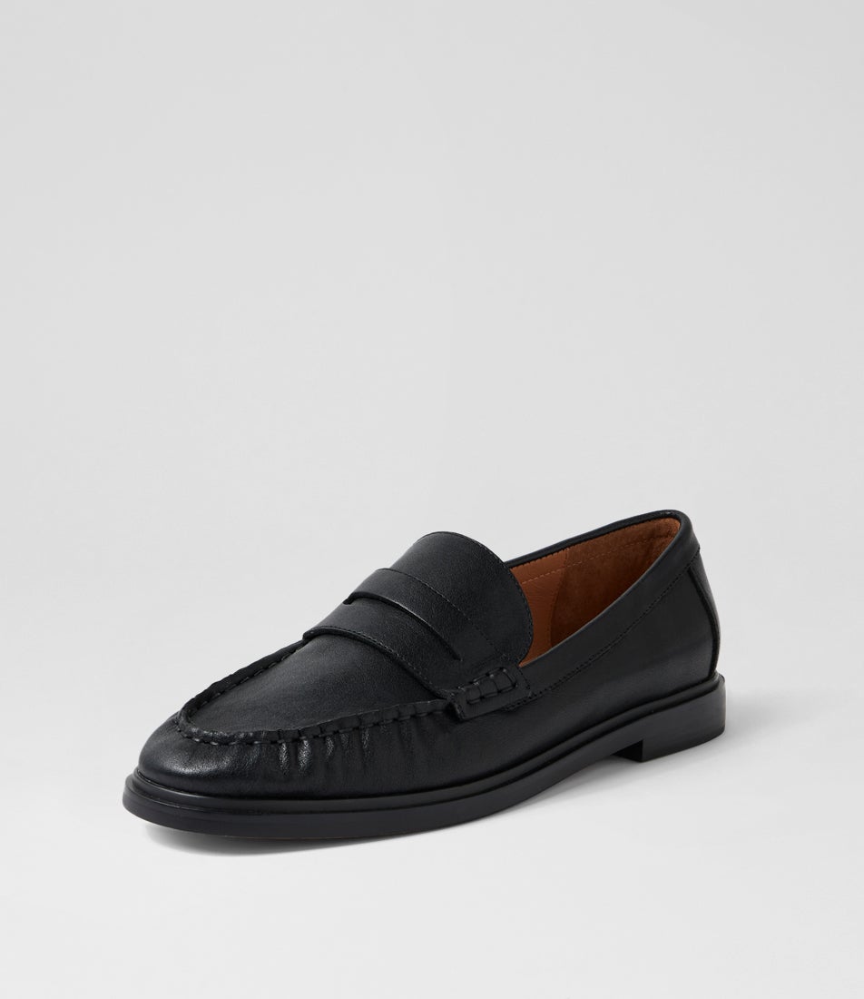 Gemia Black Shine Leather Loafers