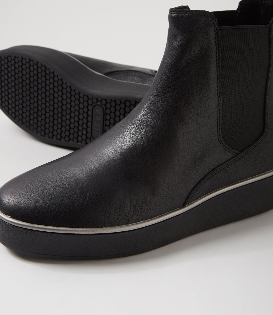 Zorea W Black Leather Ankle Boots