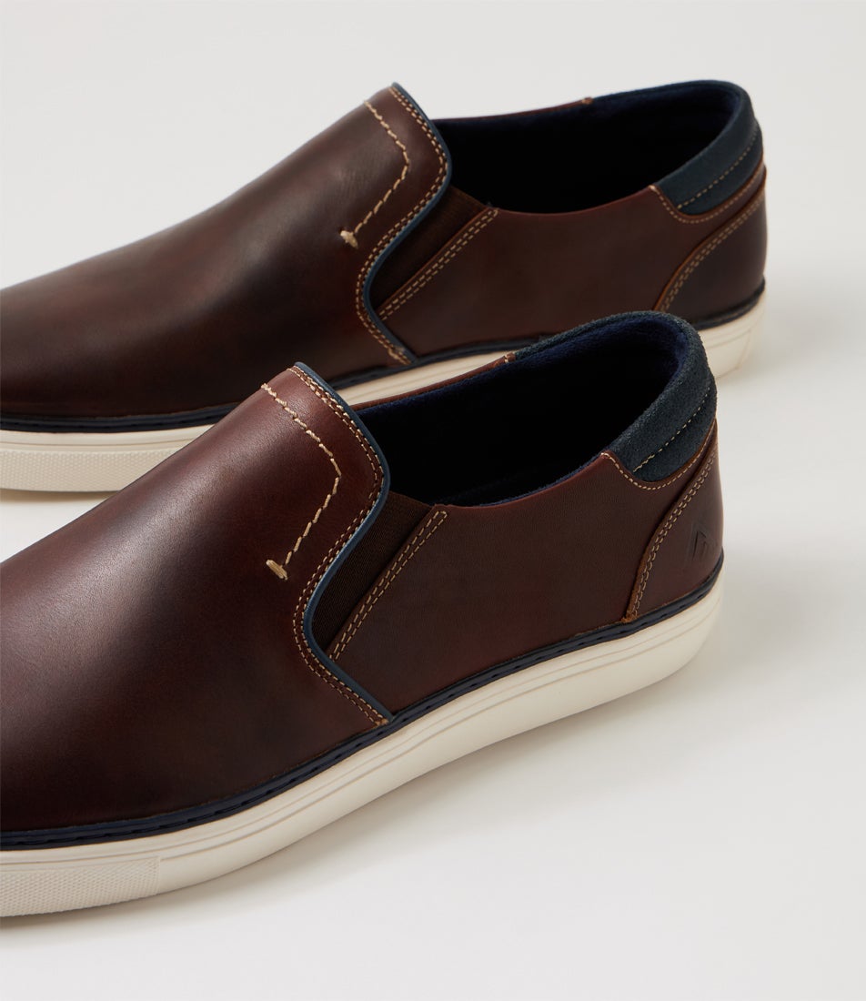 Roant Brown Leather Sneakers