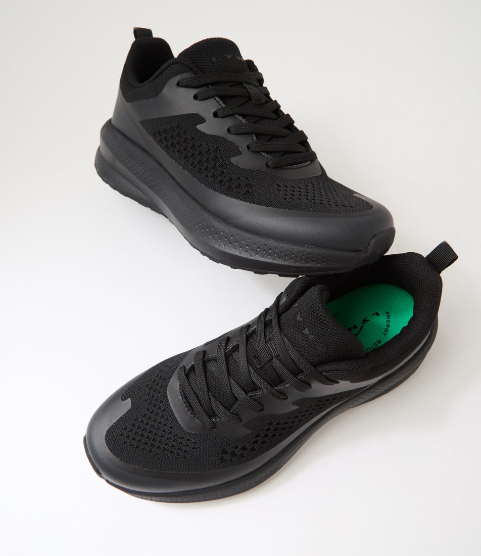 Burst Senior G Black Knit Sneakers