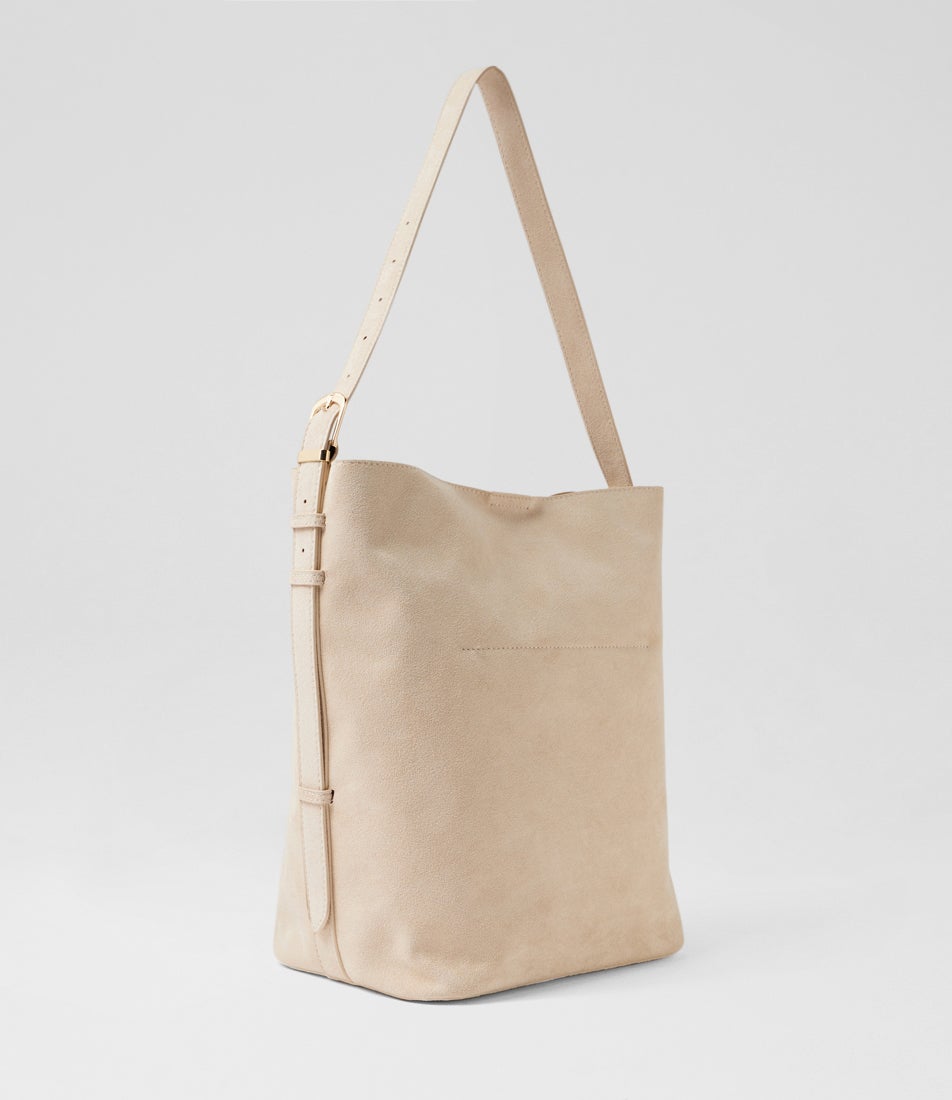 Mooki Beige Microsuede Handbag