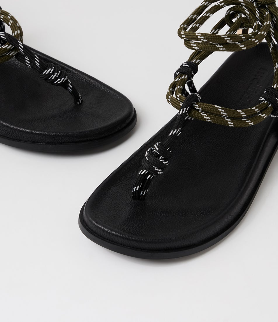 Hampa Black Olive Multi Sandals