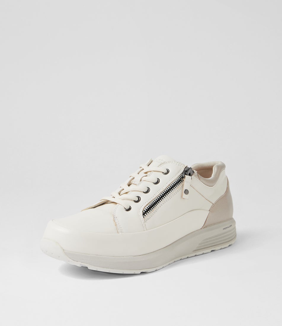 Prostep White Leather Sneakers