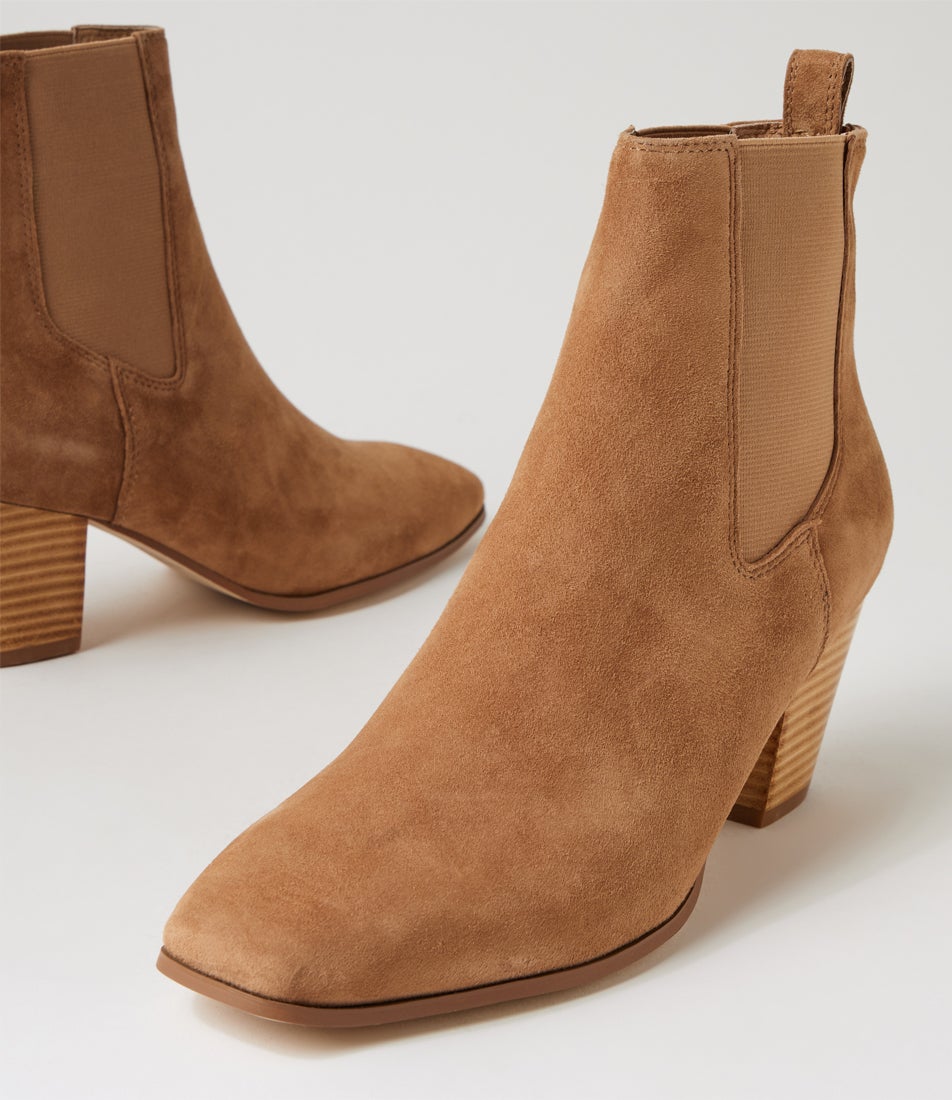 Rolmy Light Choc Suede Ankle Boots