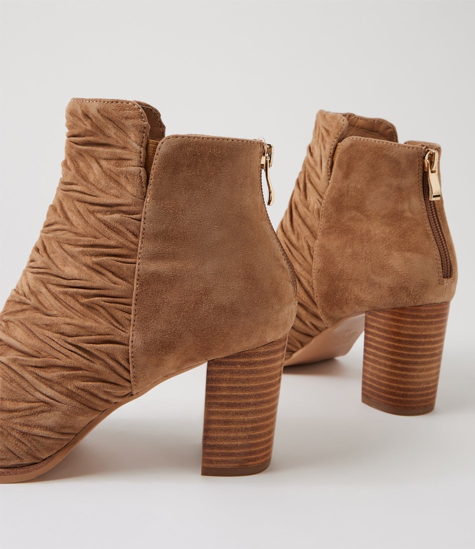 Amparo Light Choc Natural Suede Ankle Boots