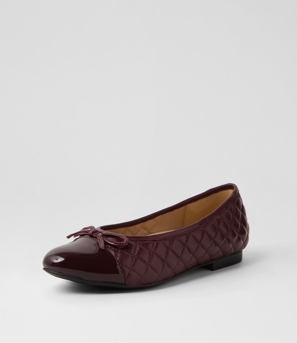 Comradi Xf Burgundy Patent Leather Ballet Flats