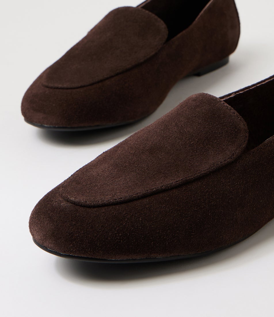 Drew Loafer Chocolate Suede Loafers