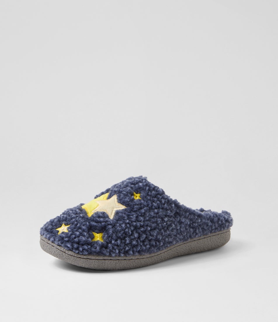 Luster Blue Multi Flat Shoes