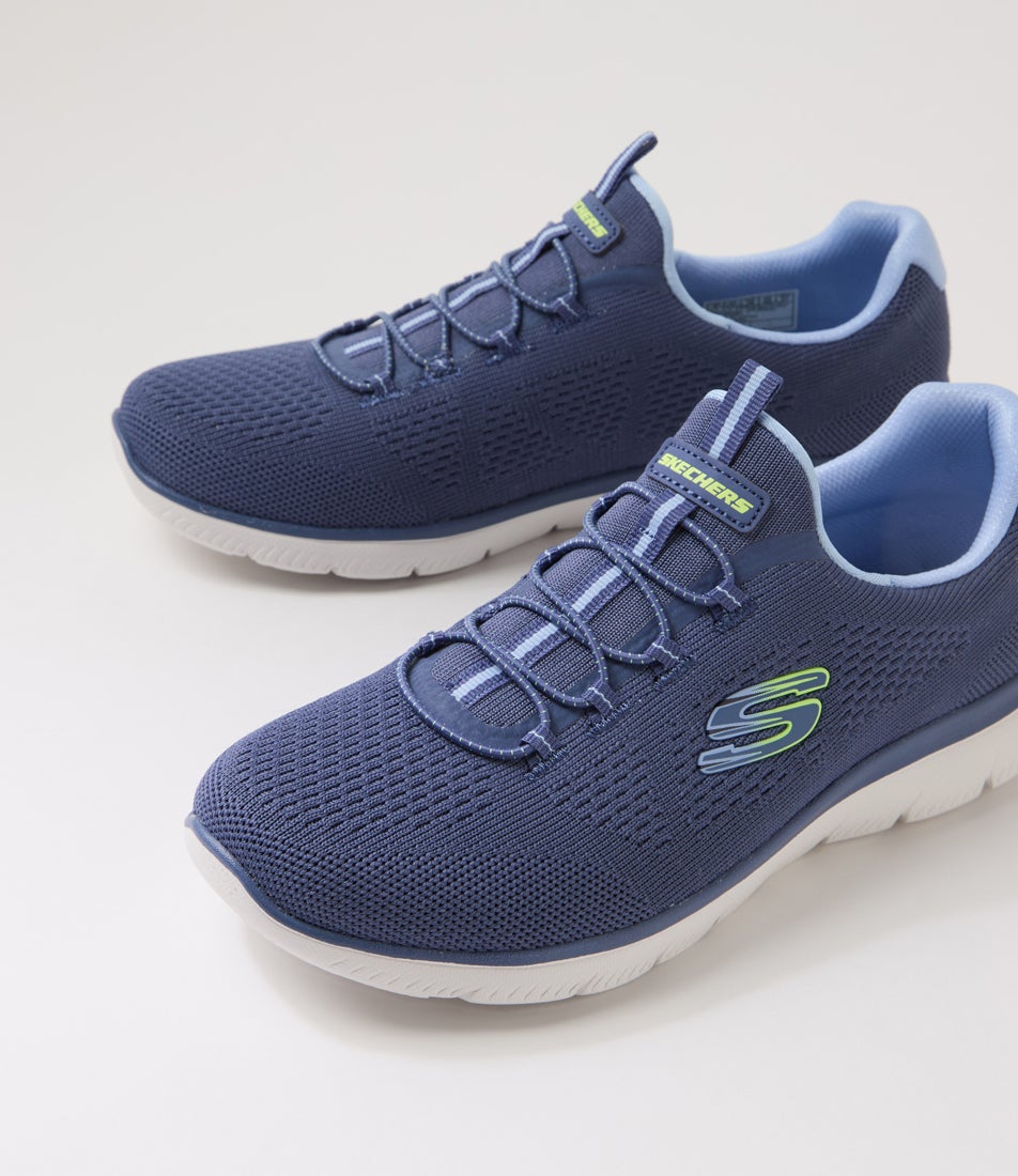 Summits Blue Fabric Sneakers